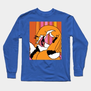 Sweet Retro Vintage Cartoon Fox Long Sleeve T-Shirt